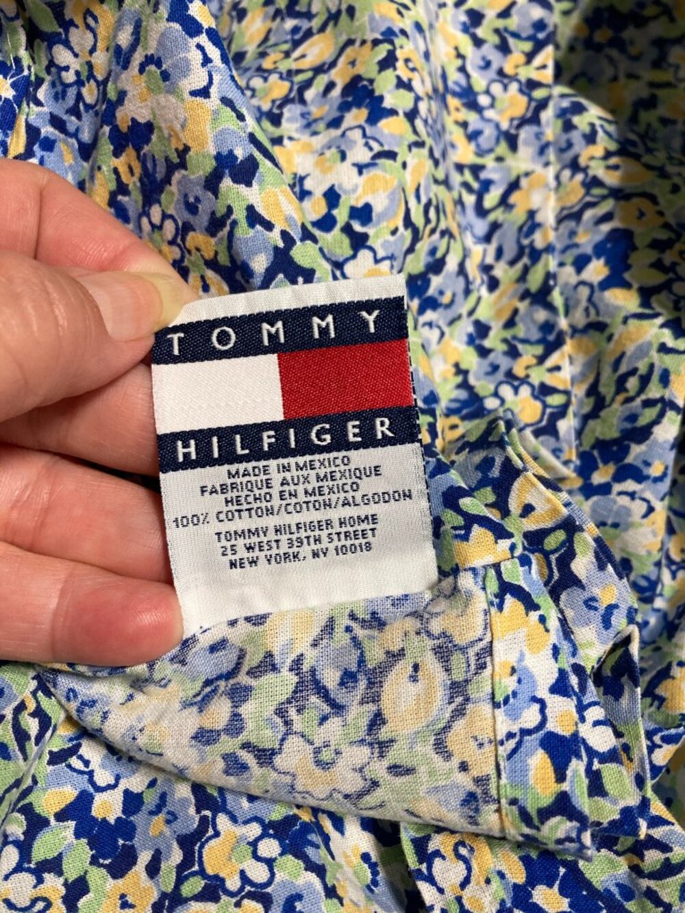 TOMMY HILFIGER Elizabeth Anne Floral Cotton Standard Pillow Sham Set of 2 Blue - Picture 6 of 9